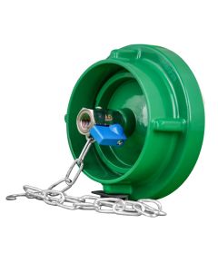 Blindkupplung Storz B AL grün, m. 1/4" Bohrung