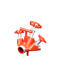 Ventilverteiler 2"/1"-2"-1" AL AG/AG