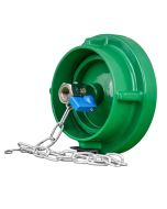 Blindkupplung Storz B AL grün, m. Entwässerungshahn